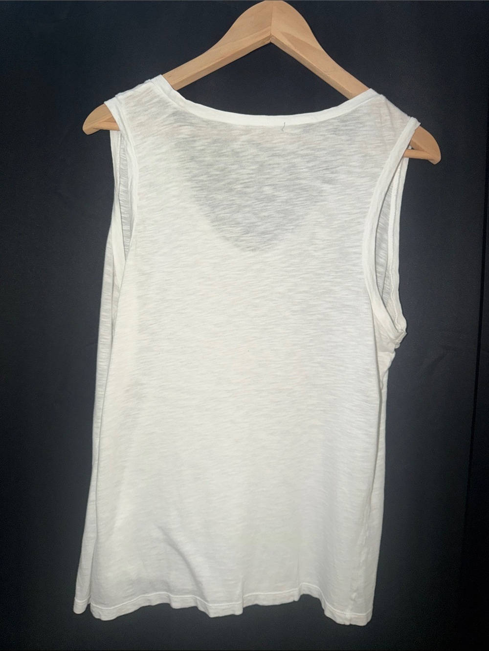 Caslon White V-Neck Slub Tank Top - Picture 3 of 3